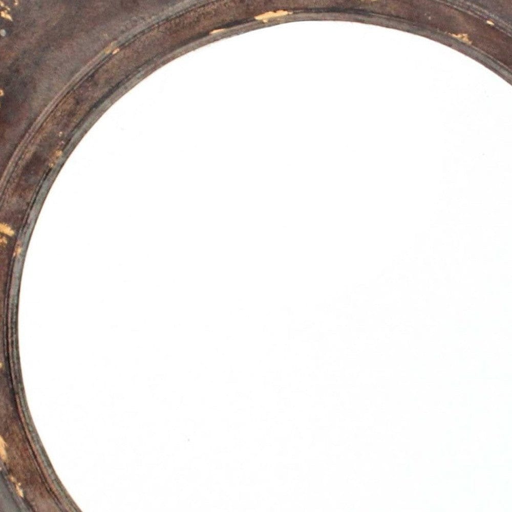 23.5 X 27 X 3.5 Bronze Vintage Round Hexagon Frame - Cosmetic Mirror