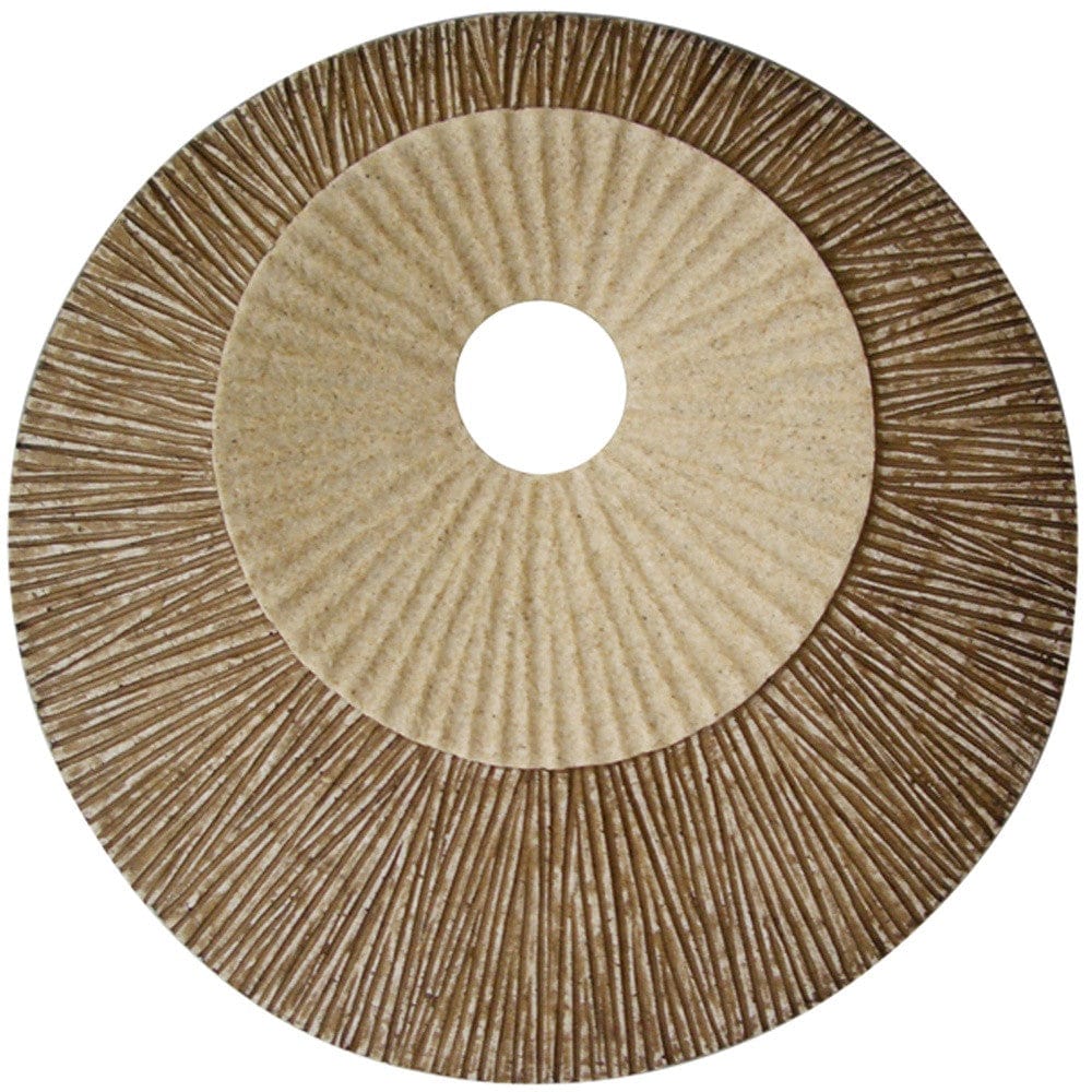 1 X 14 X 14 Brown Round Ribbed Wall Plaque