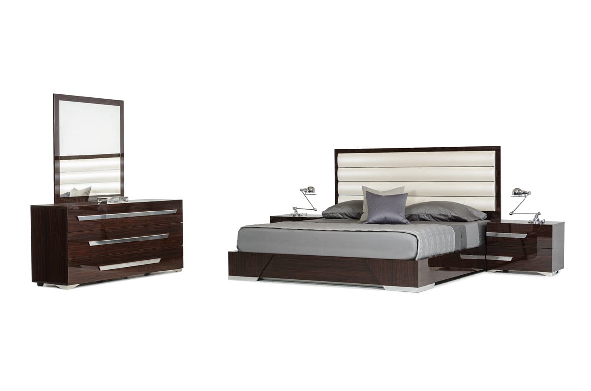 41" Ebony Mdf Veneer And Glass Mirror