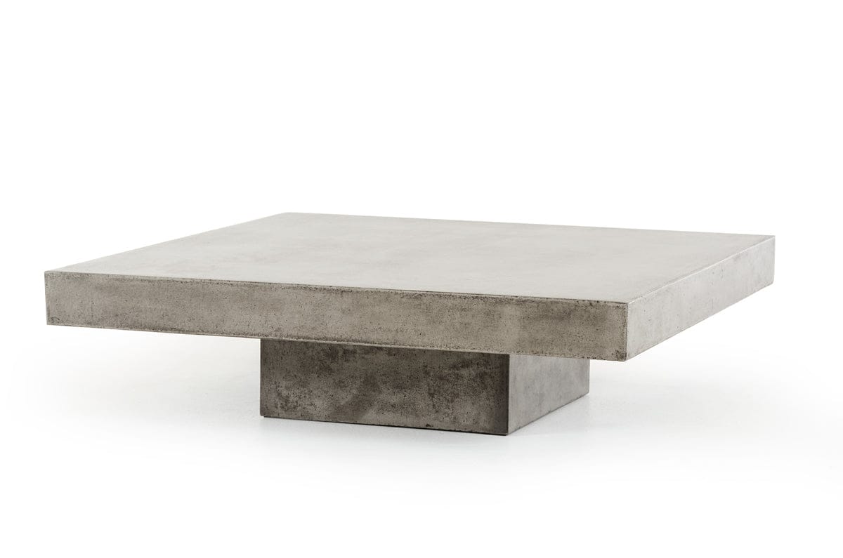 43" Gray Concrete Modern Square Coffee Table