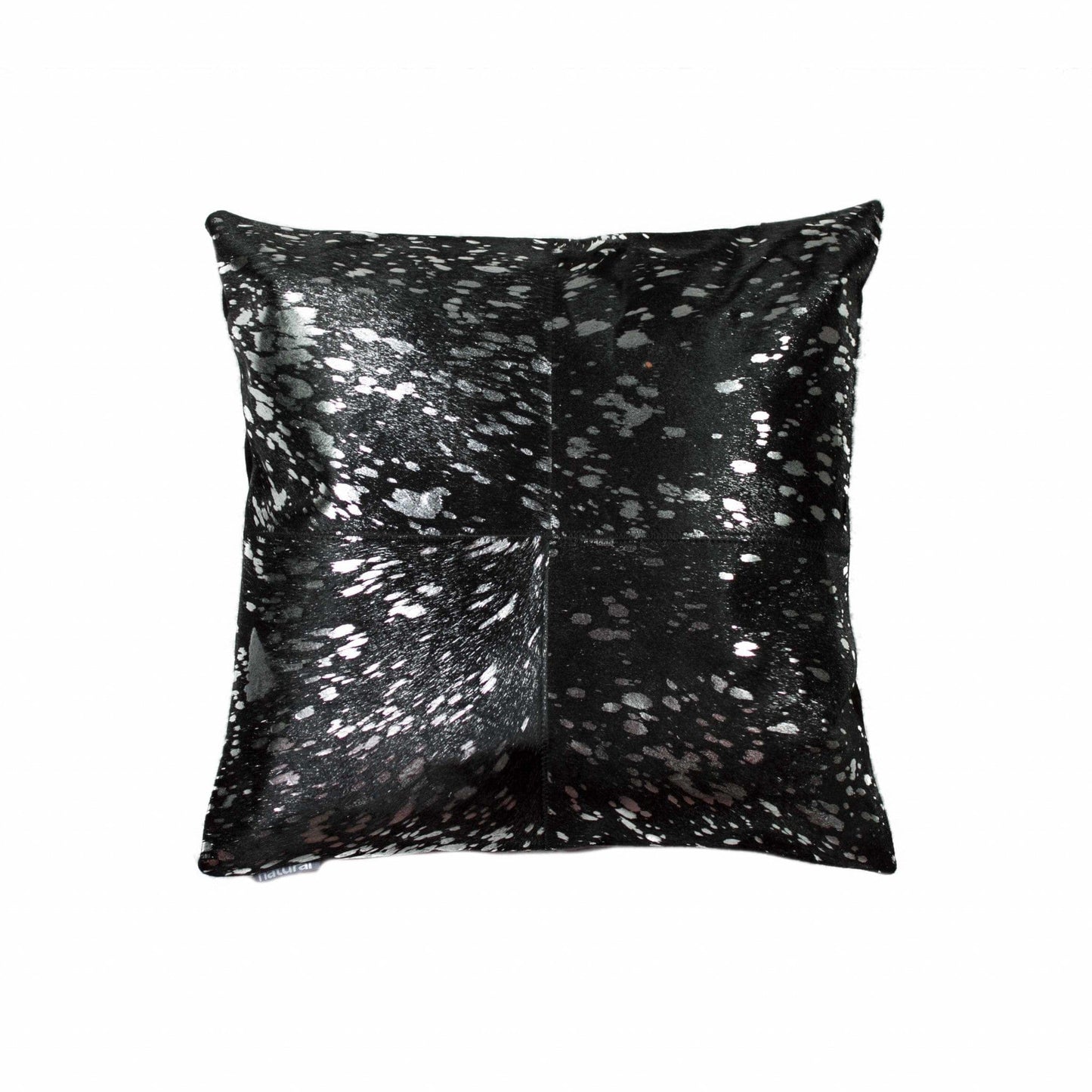 18" X 18" X 5" Silver And Black Quattro Pillow