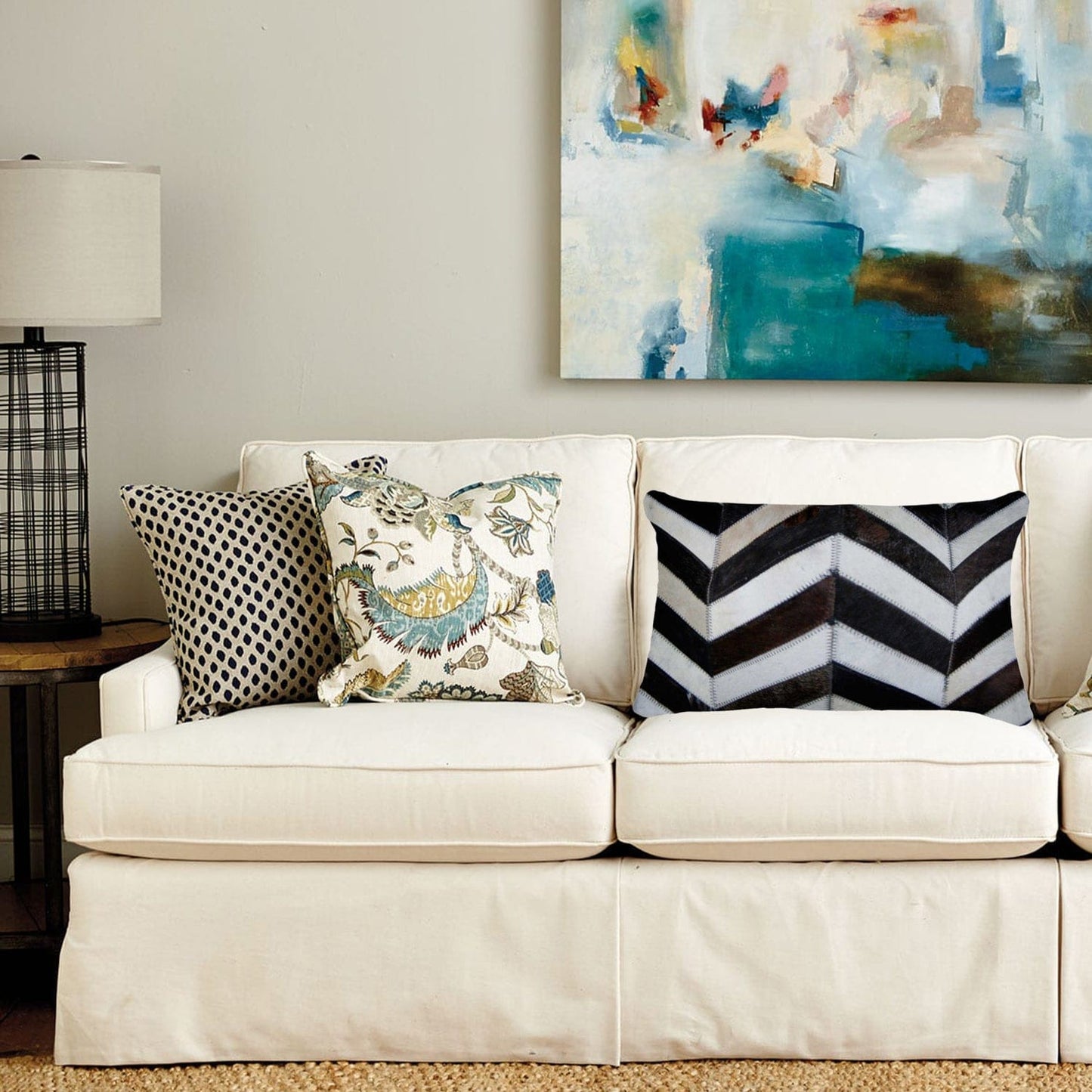 12" X 20" X 5" Grey Pillow