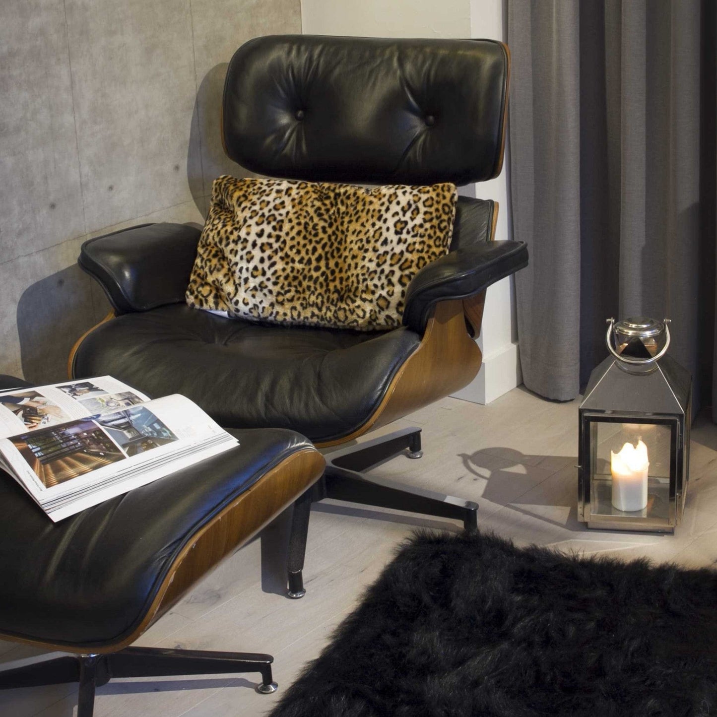 12" X 20" X 5" Leopard Faux Pillow 2 Pack