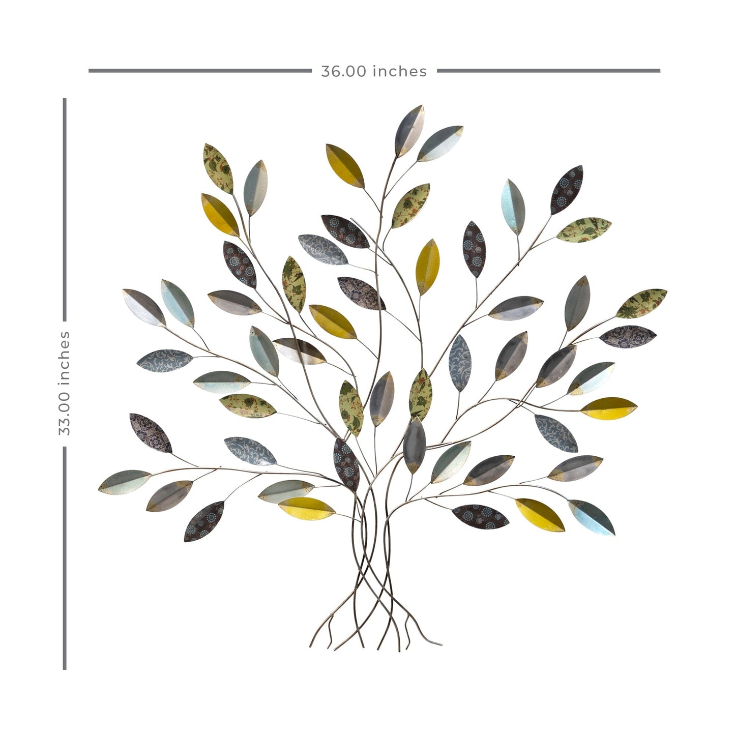 Whimsical Metal Tree Wall Decor