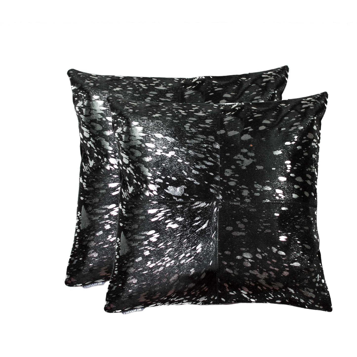 18" X 18" X 5" Silver And Black Torino Quattro Pillow 2 Pack
