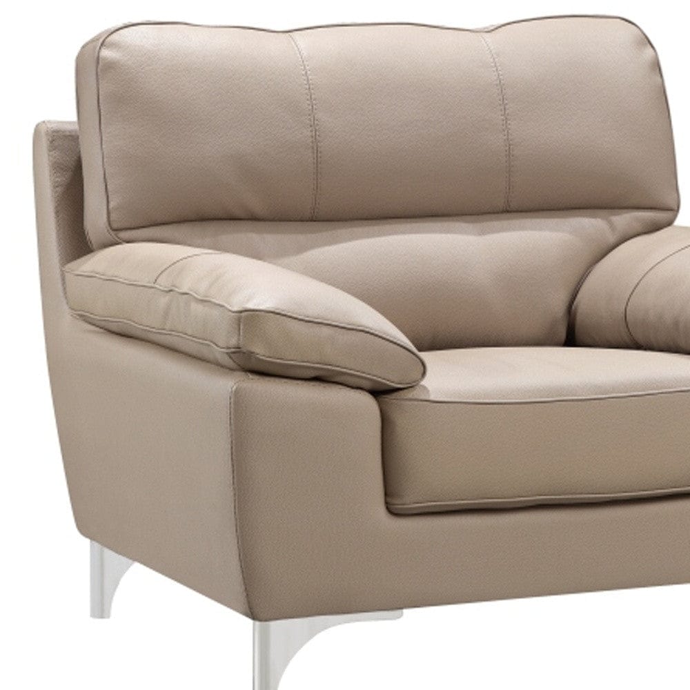 37" Beige Classy Chair