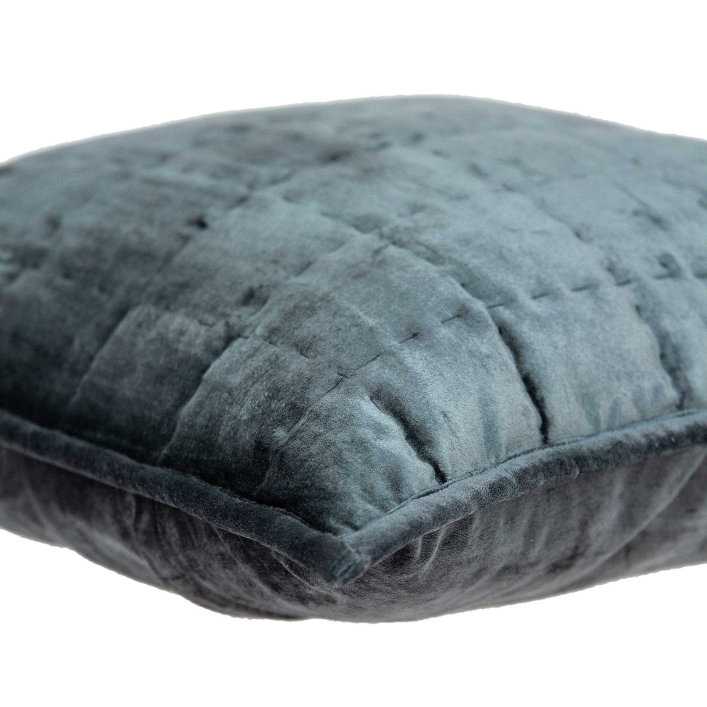 Super Soft Charcoal Solid Quilted Pillow Cover