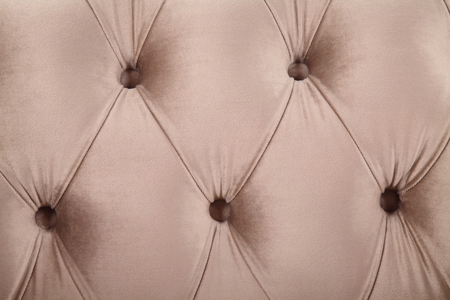 42" X 100" X 42" Velvet Antique Champagne Upholstery Polyresin Sofa W5 Pillows