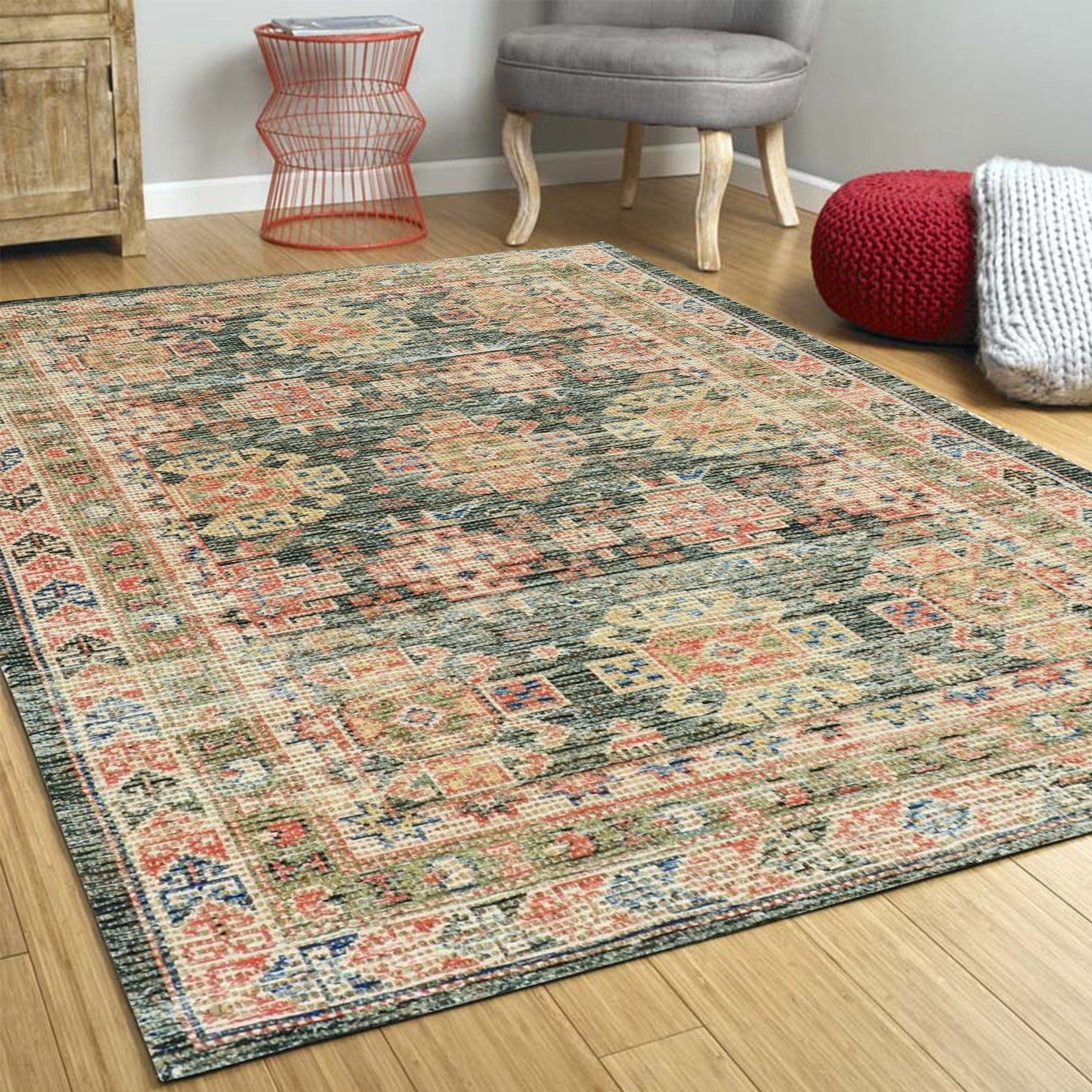 8' X 11' Jute Charcoal Area Rug