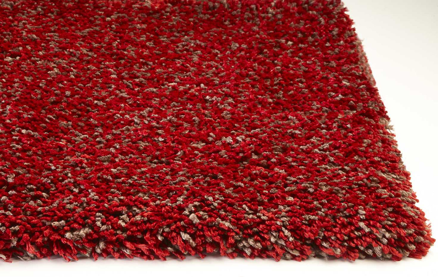 8' Round Polyester Red Heather Area Rug