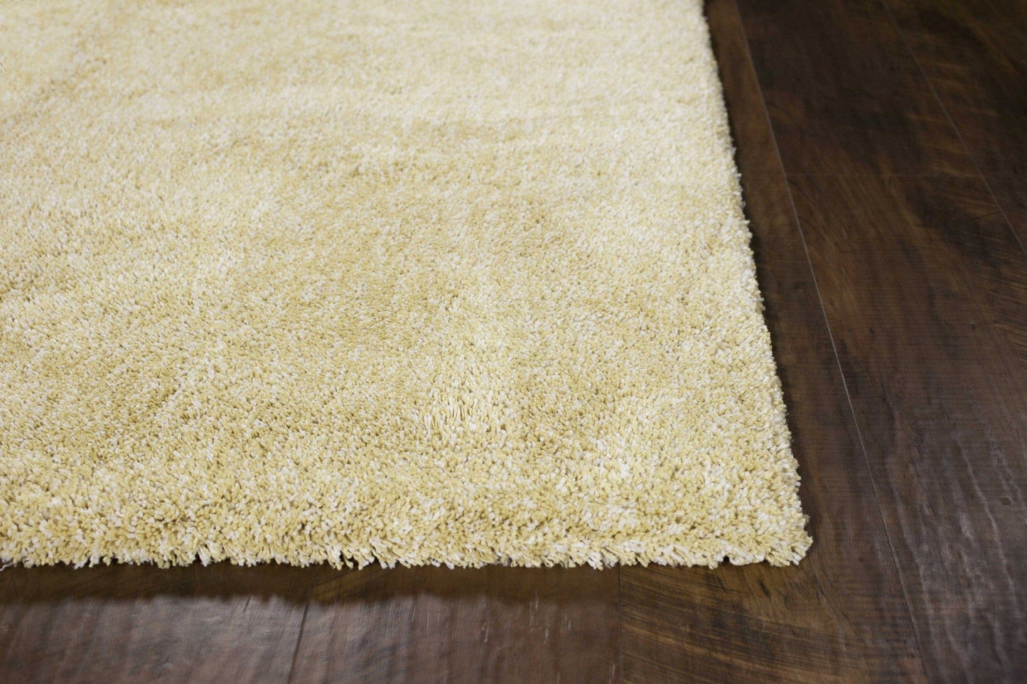 8' Round Polyester Yellow Heather Area Rug