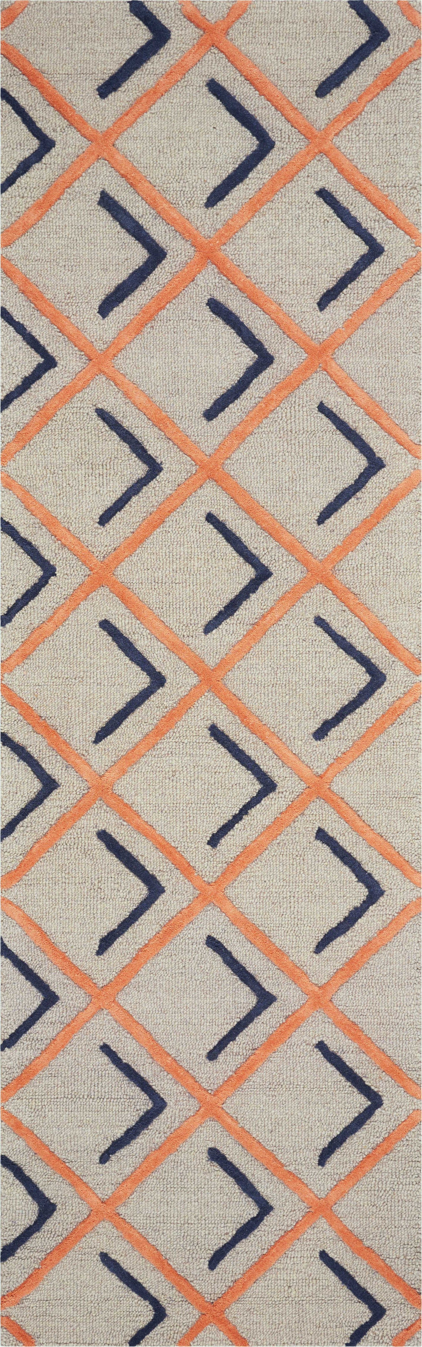 2'3 X 7'6 Runner Wool Iron Smoke Area Rug