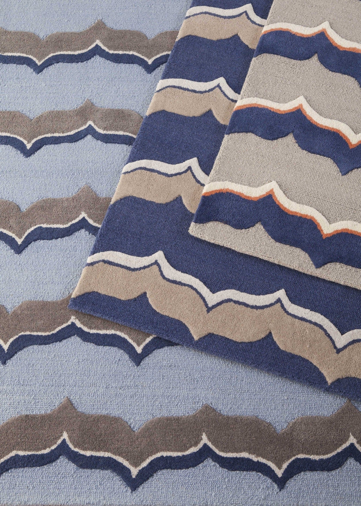 3'3 X 5'3 Wool Indigo Pumice Area Rug