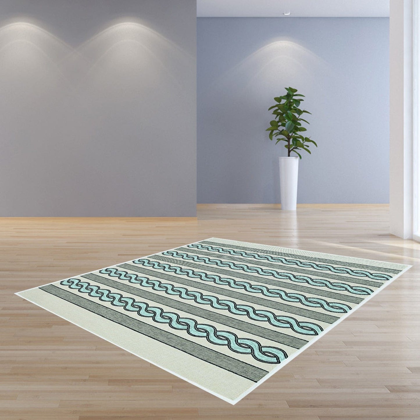 6' X 9' Uv Treated Polypropylene Ivory Or Spa Area Rug