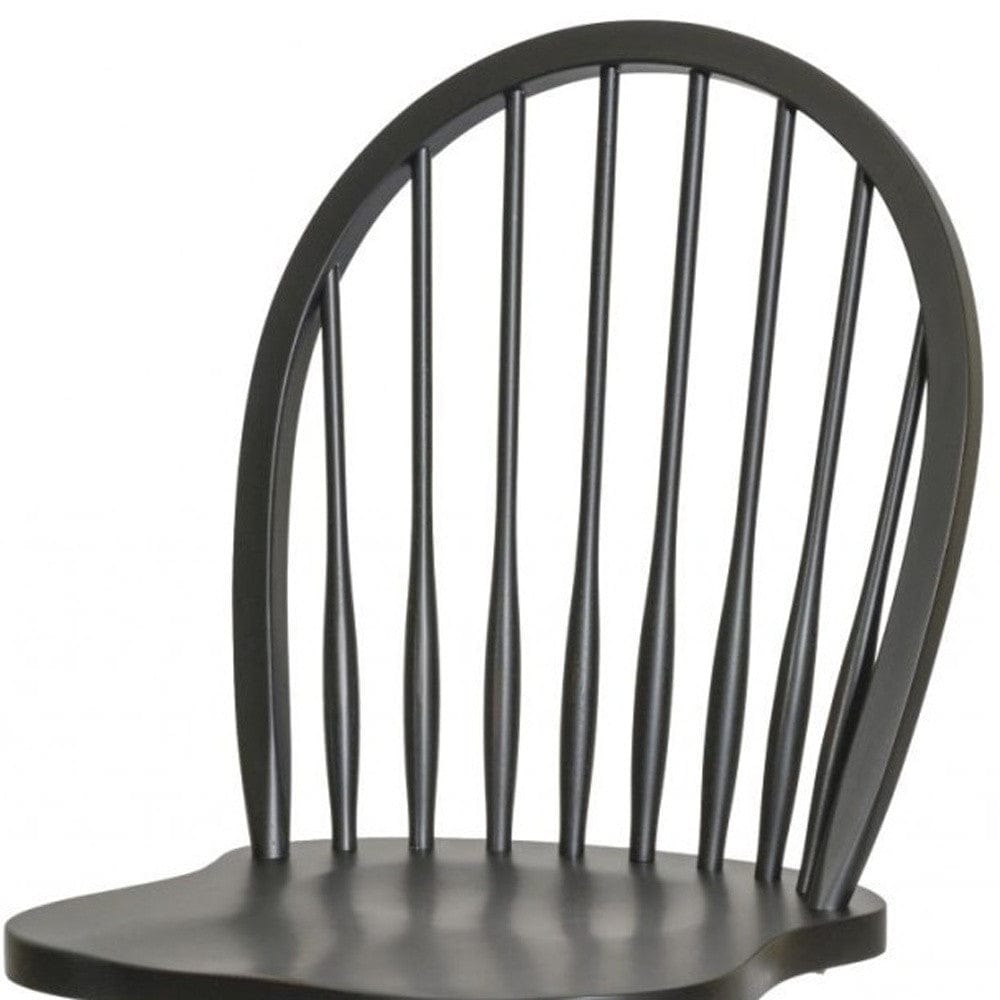 43" Black Counter Height Bar Chair With Footrest