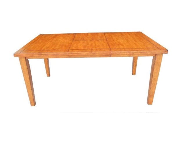 66" Rustic Modern Natural Light Brown Hardwood Dining Table