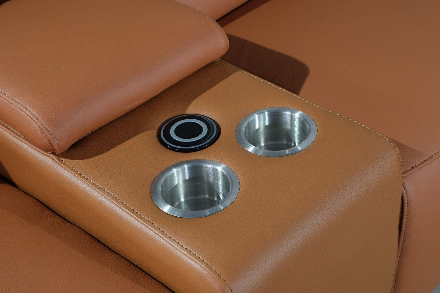 212" X 240" X 19"1.2" Camel Power Reclining 6"Pc Sectional