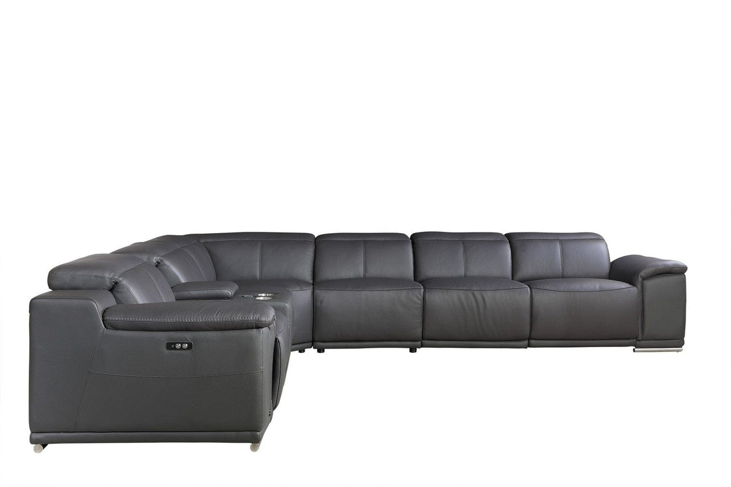 241" X 280" X 220.2" Dark Grey Power Reclining 7Pc Sectional