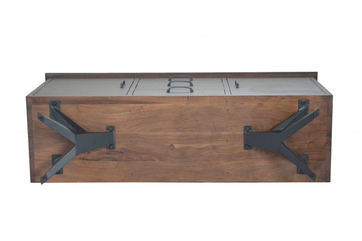 Brown And Black Wood Metal Buffet