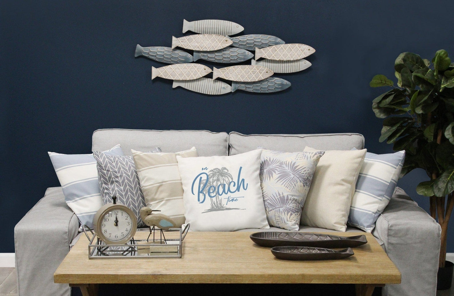 18" X 18" Grey Geo Check Polyester Throw Pillow