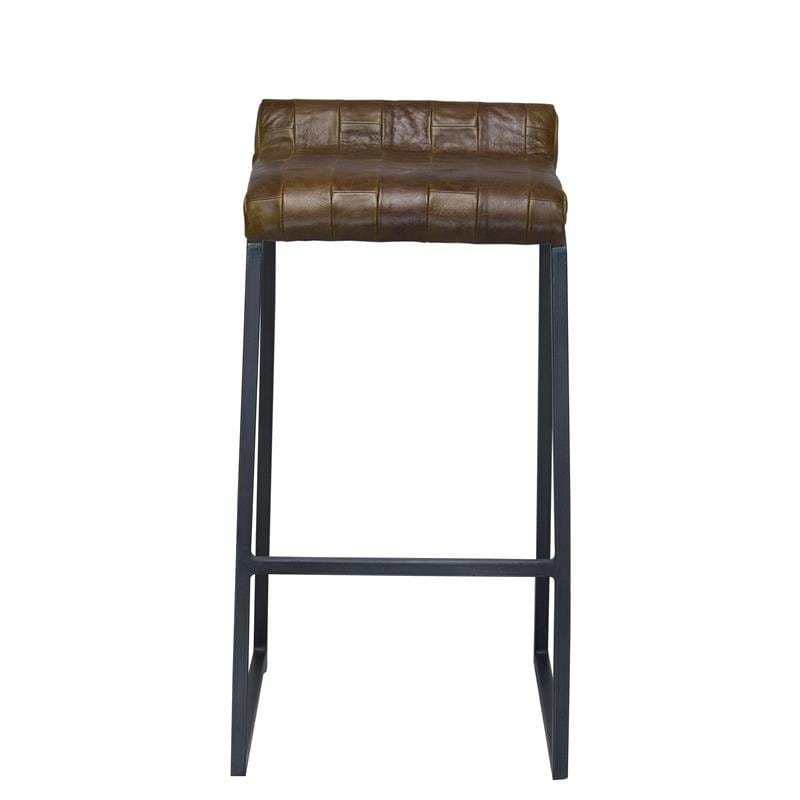27" Modern Swatches Brown Leather Counter Stool