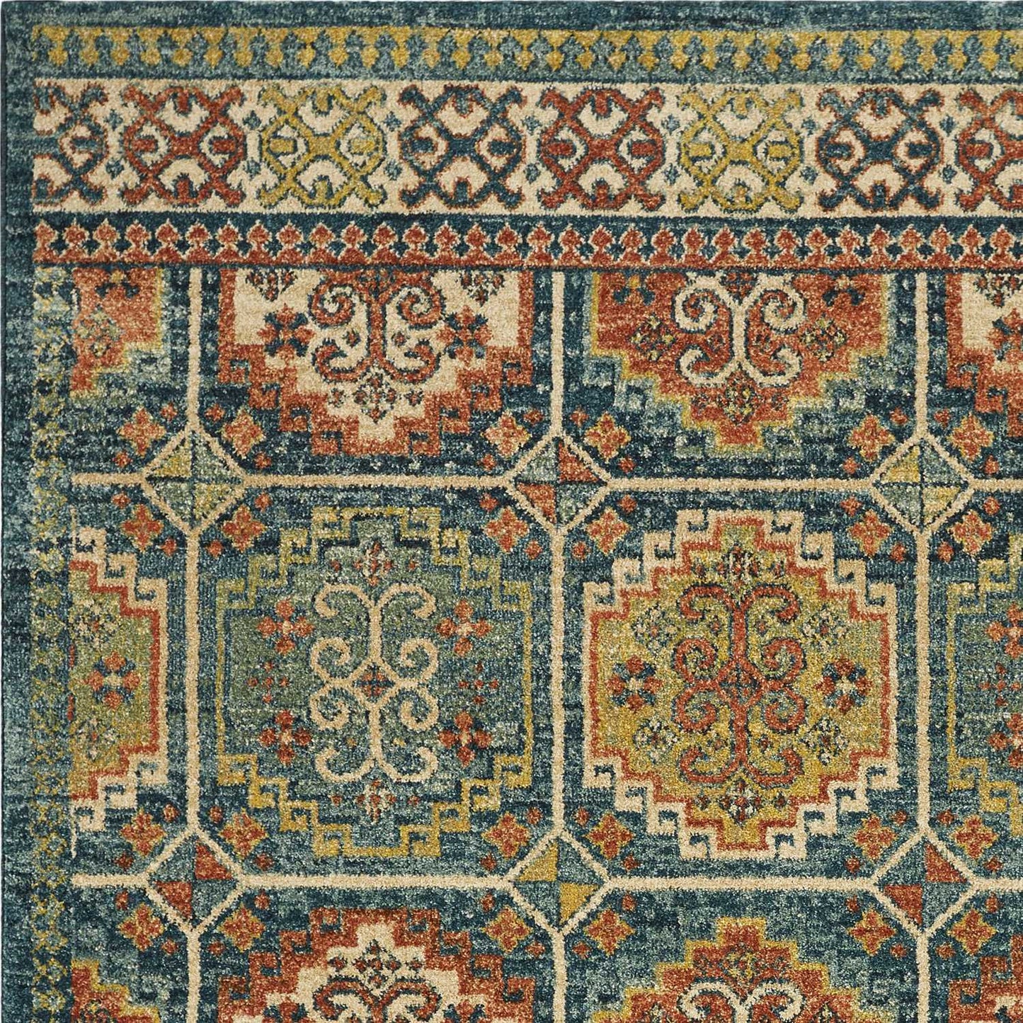 94" X 134" Teal Polypropylene Rug