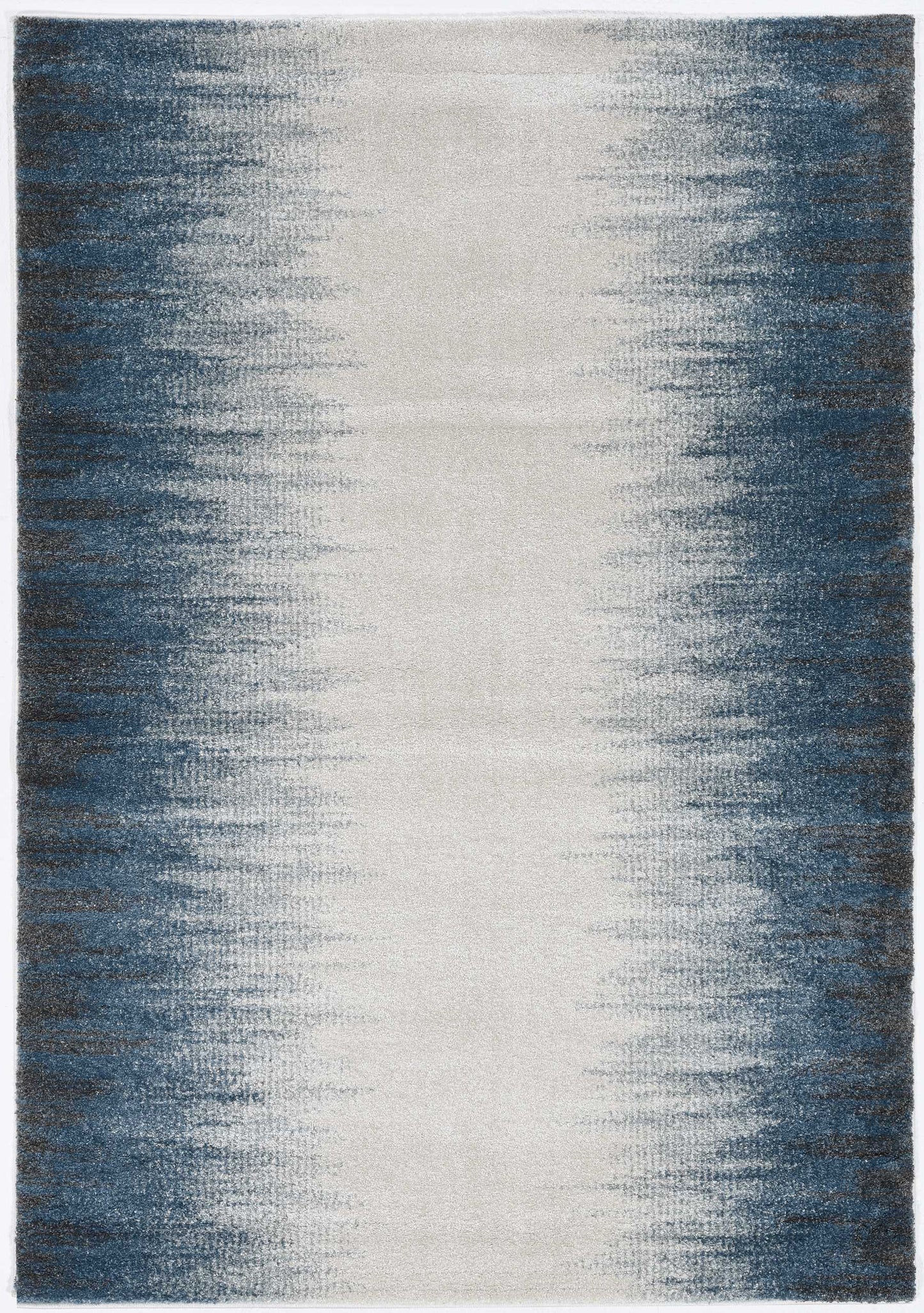 3' X 5' Ivory Blue Gradient Area Rug