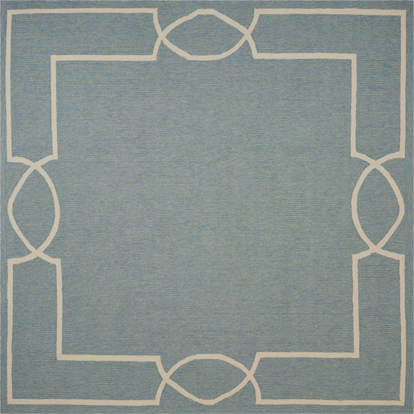 7' Square Uv Treated Polypropylene Spa Area Rug