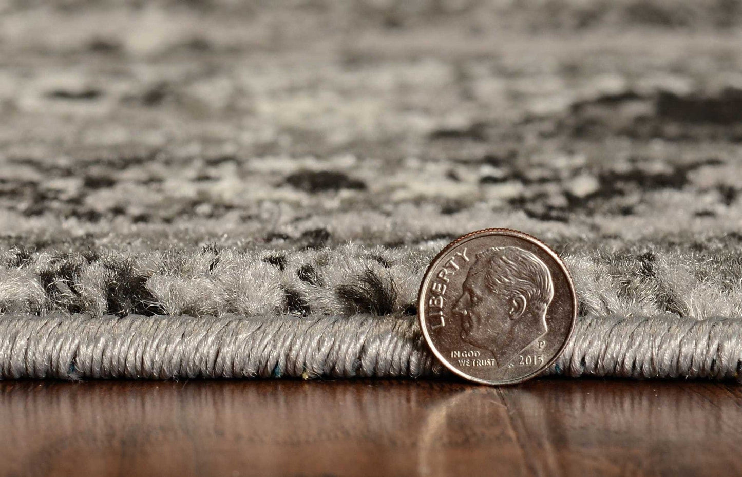 2' X 7' Grey Polypropylene Area Rug