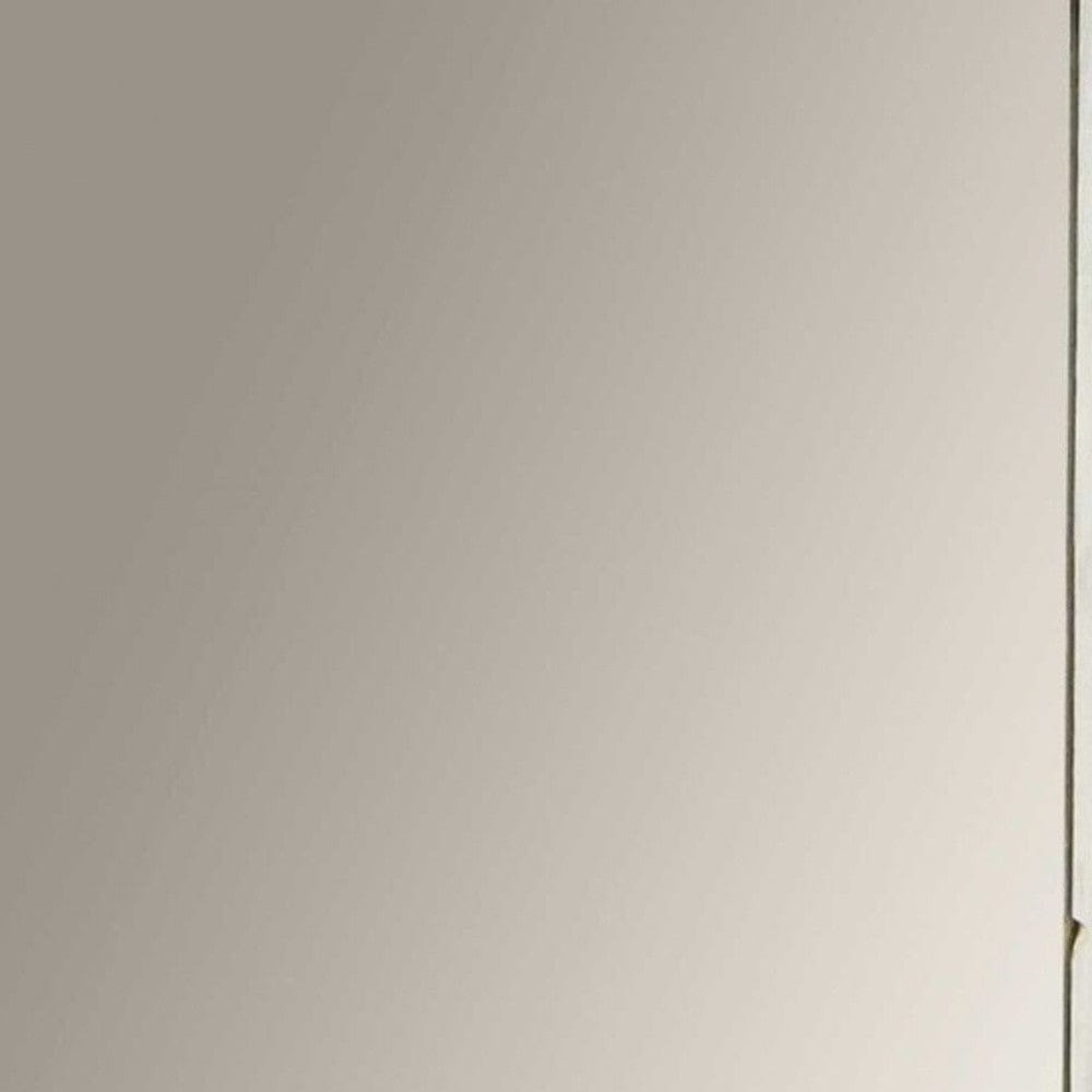 Rectangular Rustic White Wash Finish Wall Mirror