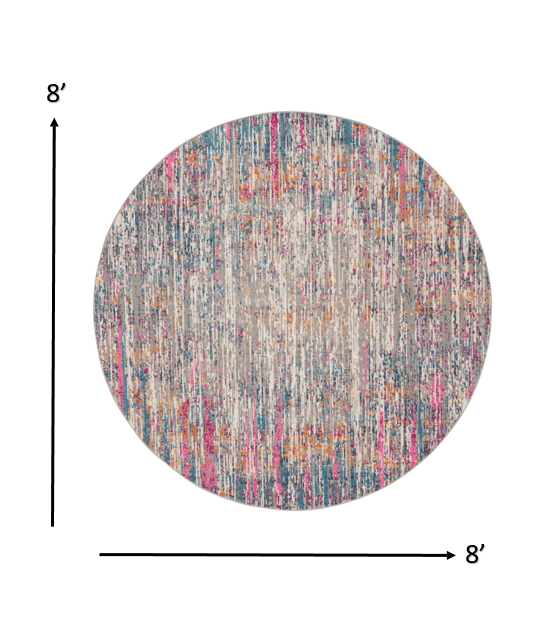 2’ X 3’ Ivory Abstract Striations Scatter Rug