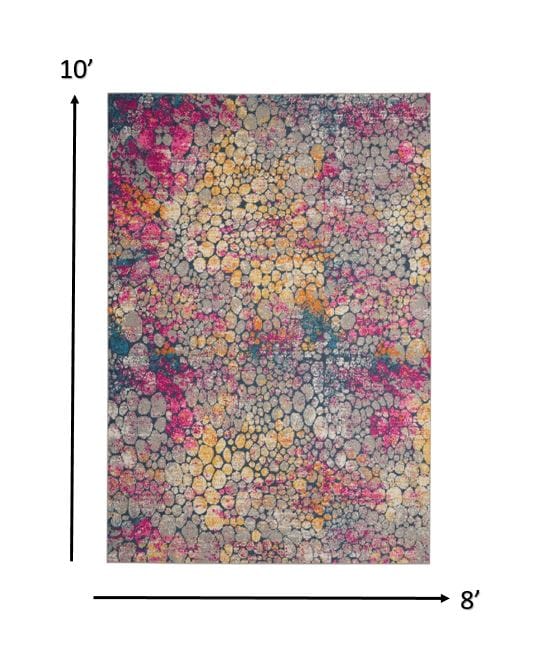 2’ X 3’ Yellow And Pink Coral Reef Scatter Rug