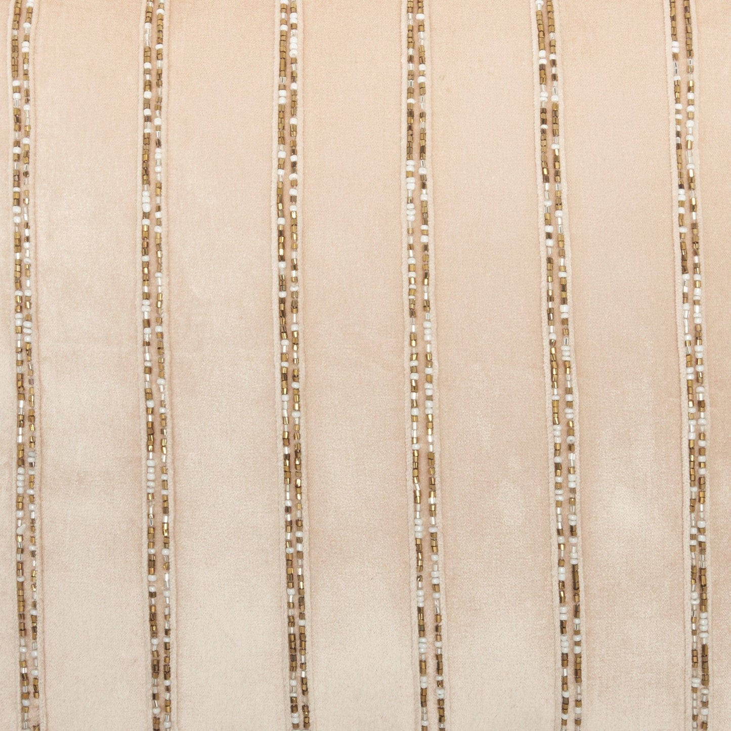 Glam Blush Pink And Gold Beaded Accent Throw Pillow