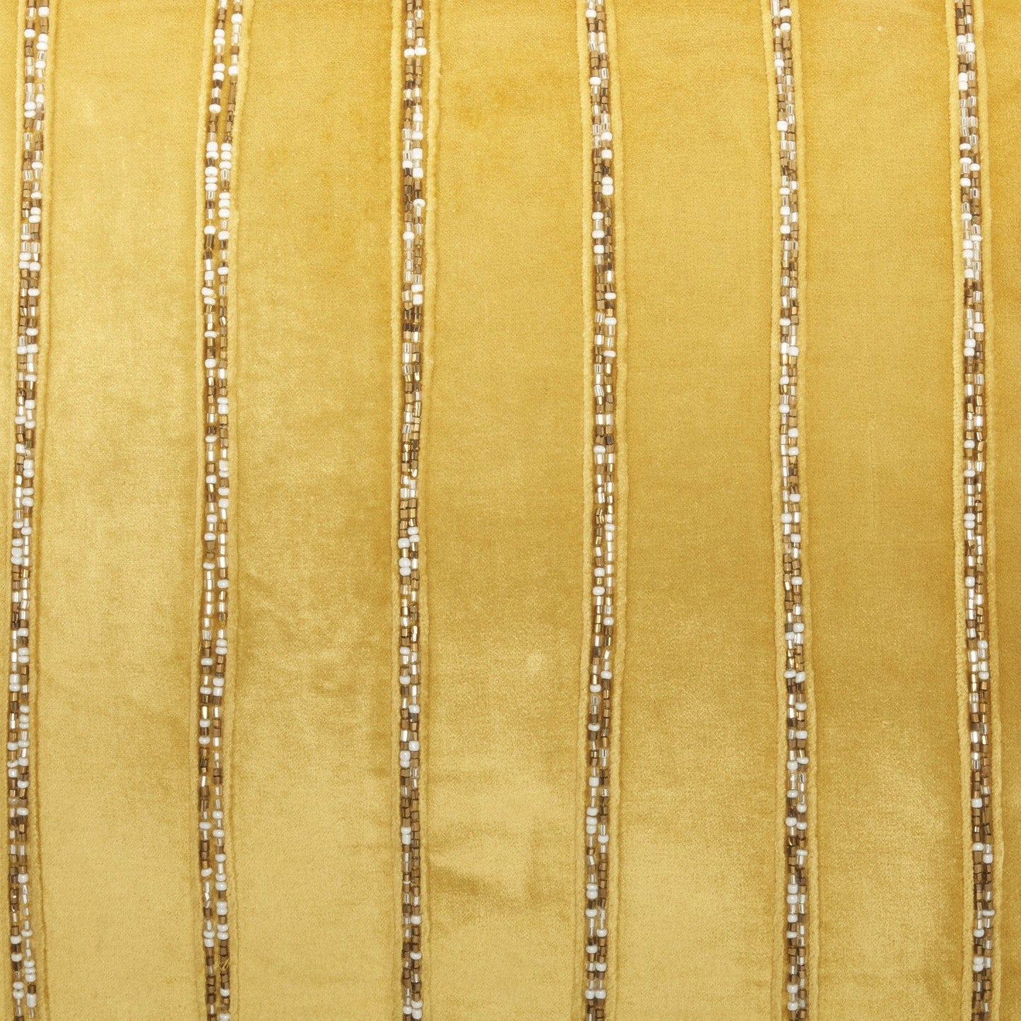 Glam Gold And Gold Accent Throw Pillow With Beaded Details