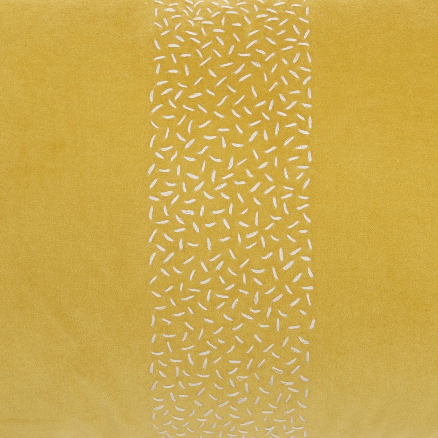 Yellow Lumbar Pillow With Center Pattern