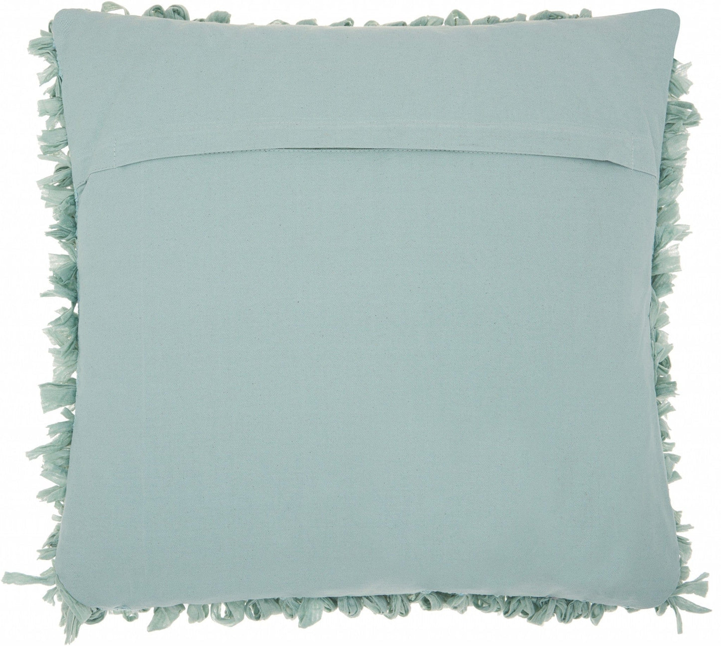 Loose Luscious Shag Sea Green Throw Pillow