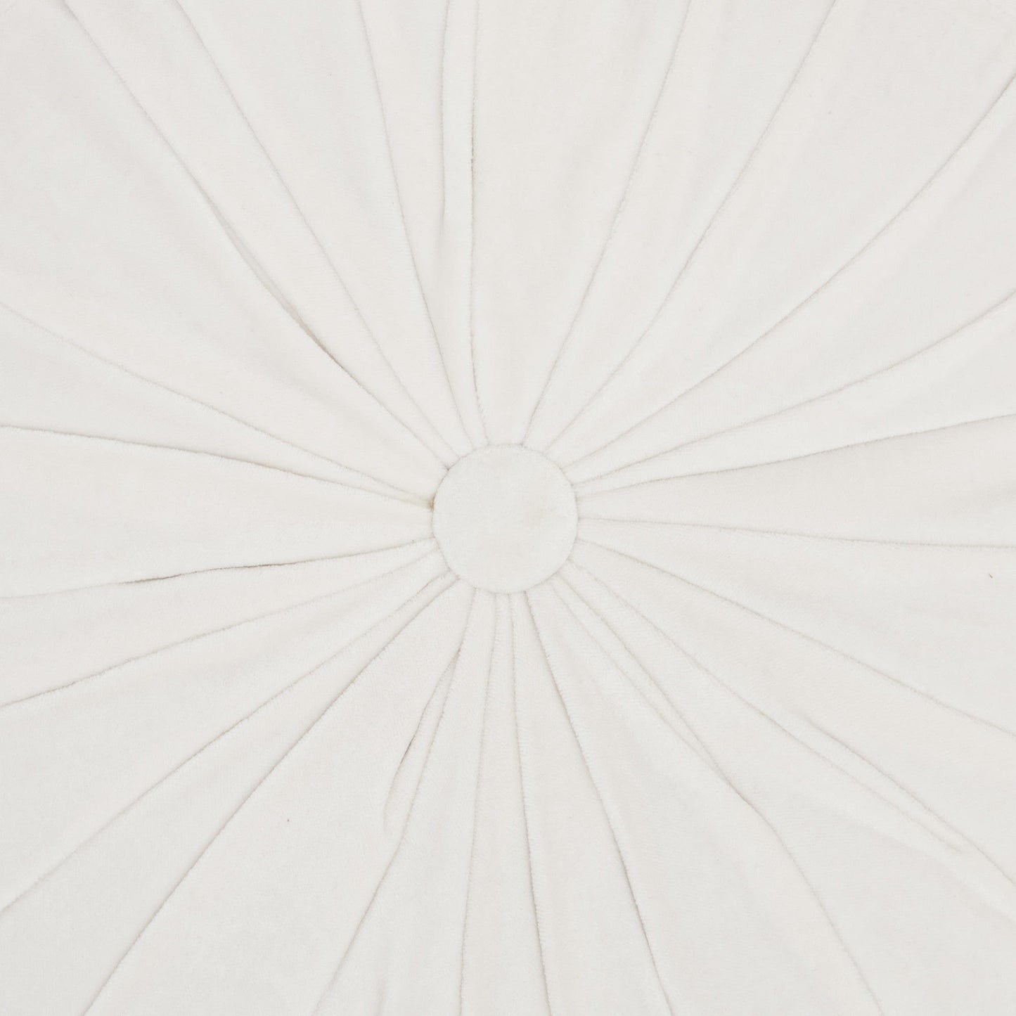 White Tufted Round Throw Pillow