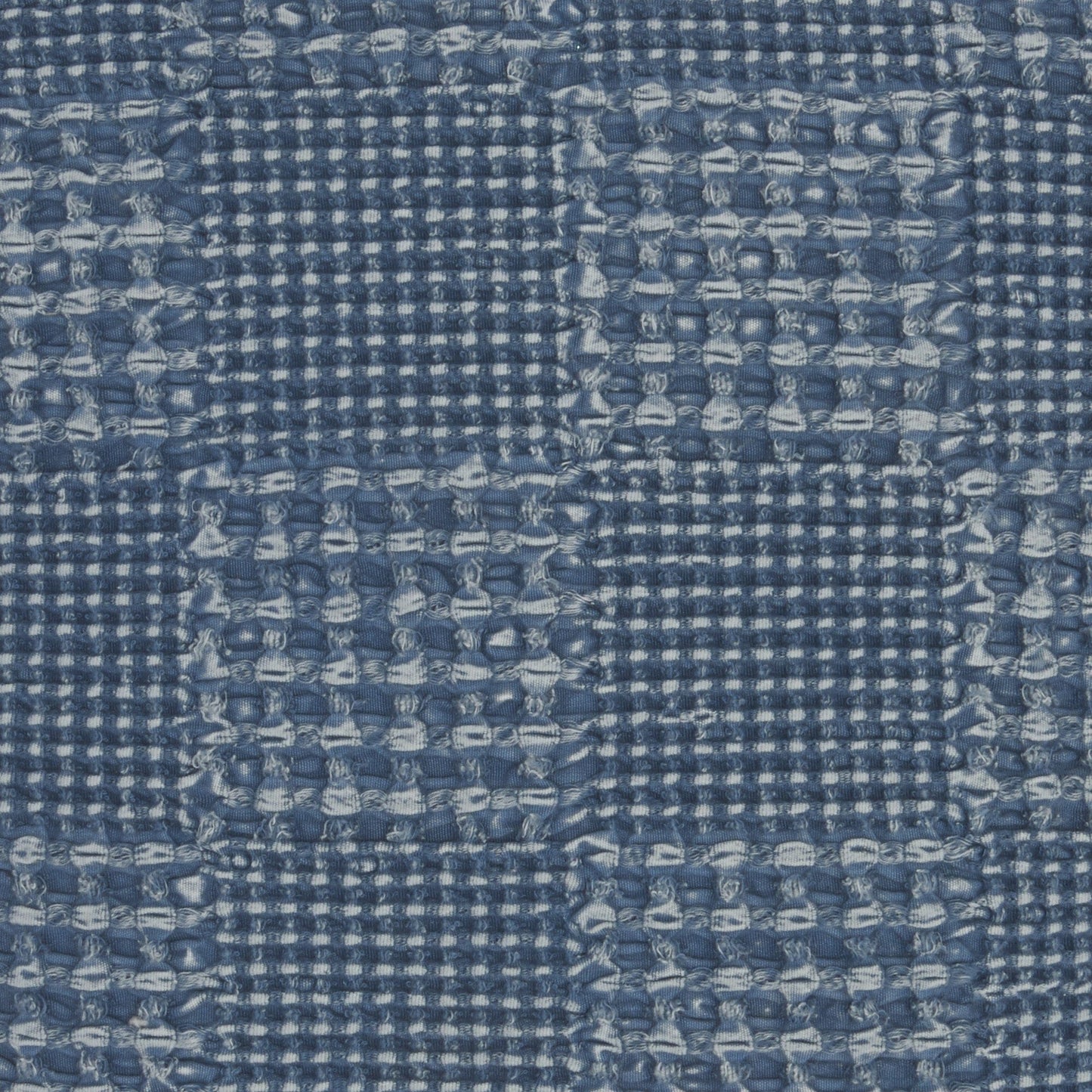 Blue Textured Squares Throw Pillow