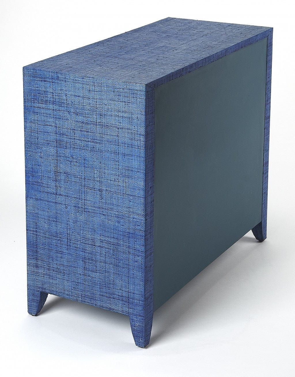 Amelle Blue Raffia Accent Chest