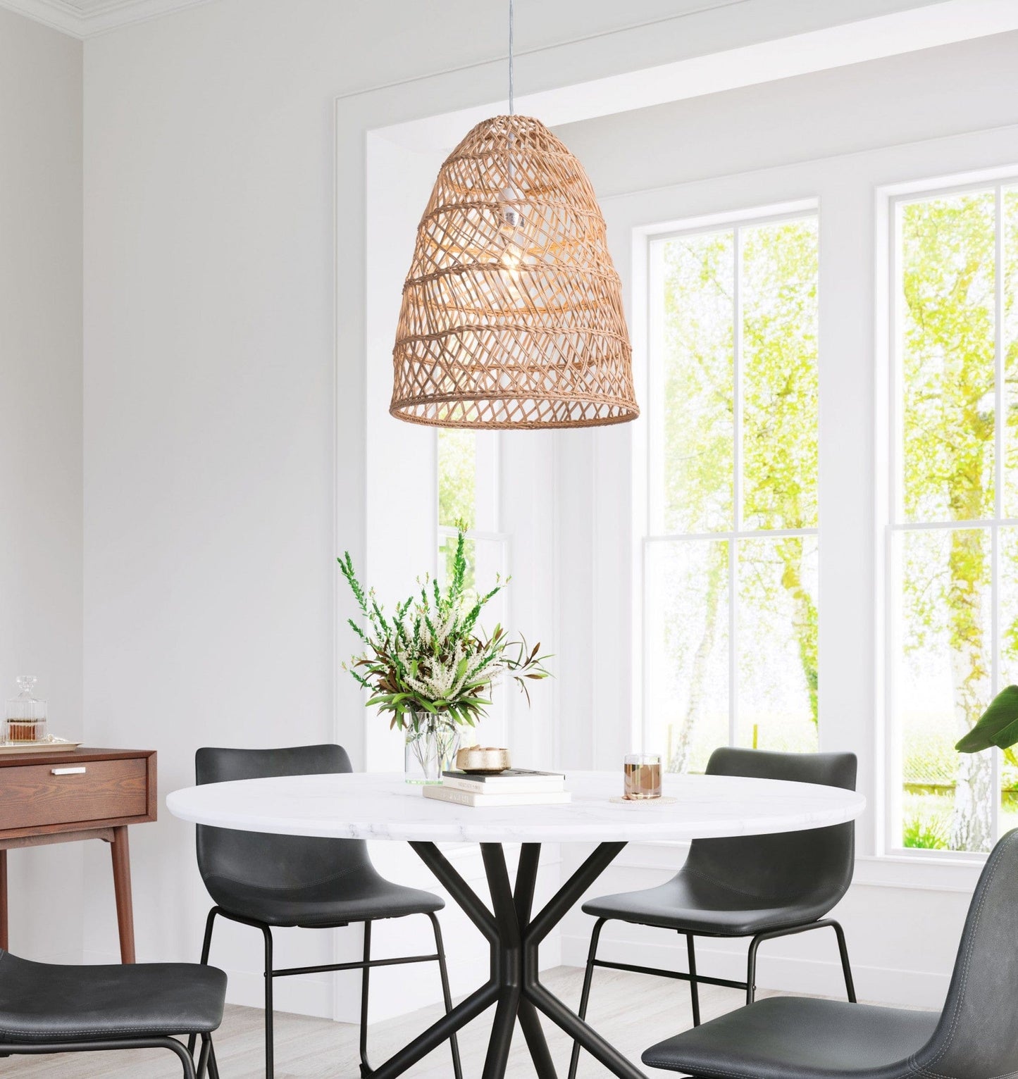 Natural Basket Ceiling Lamp