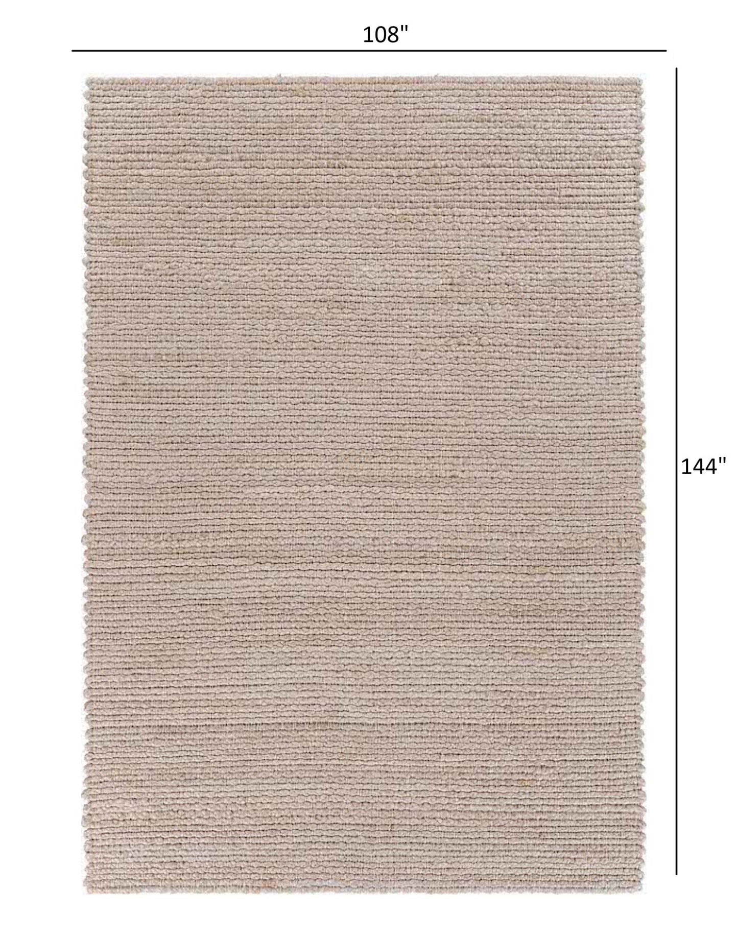 8’ x 10’ Natural Bleached Contemporary Area Rug