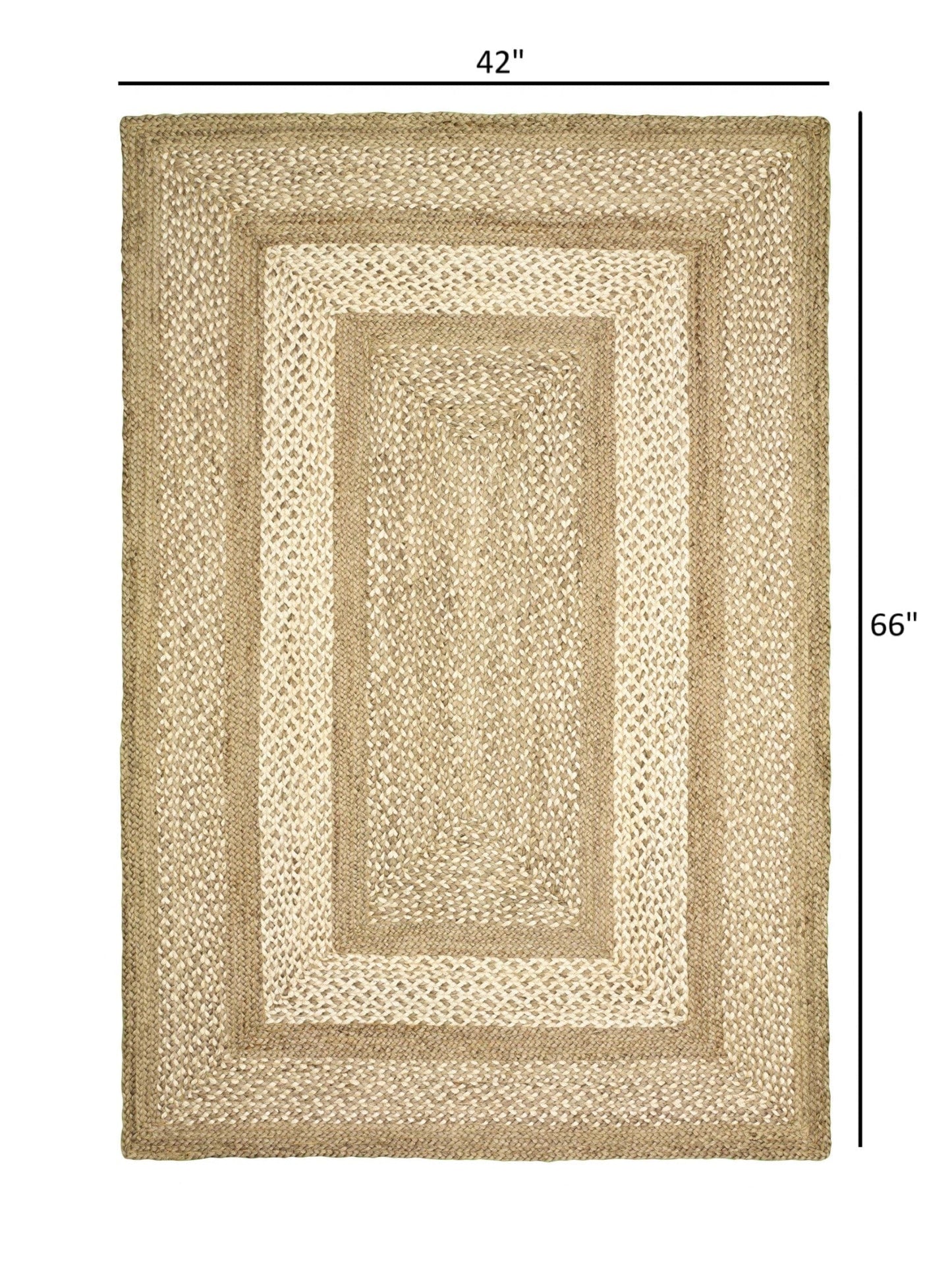 4’ x 6’ Tan Geometric Bordered Area Rug