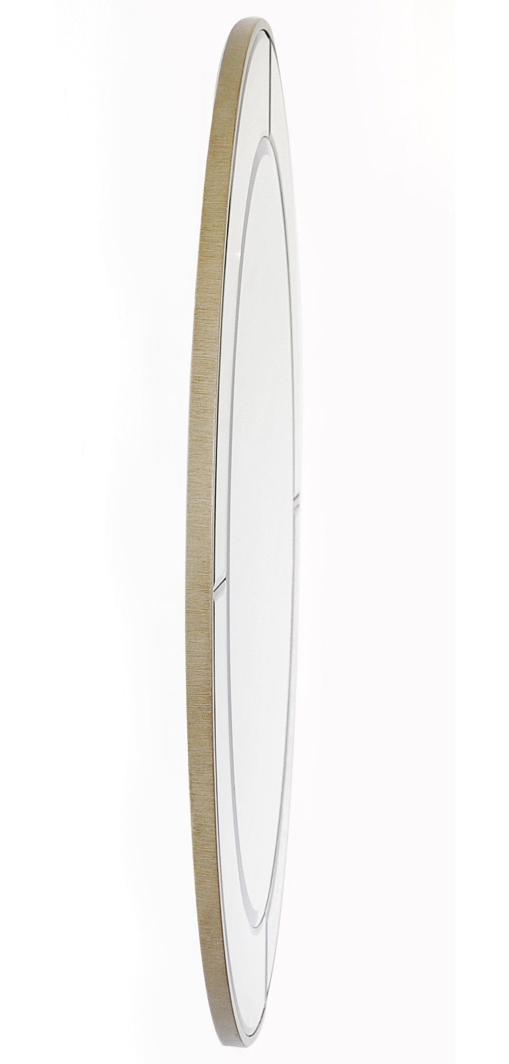 Gold Accented Round Mirror