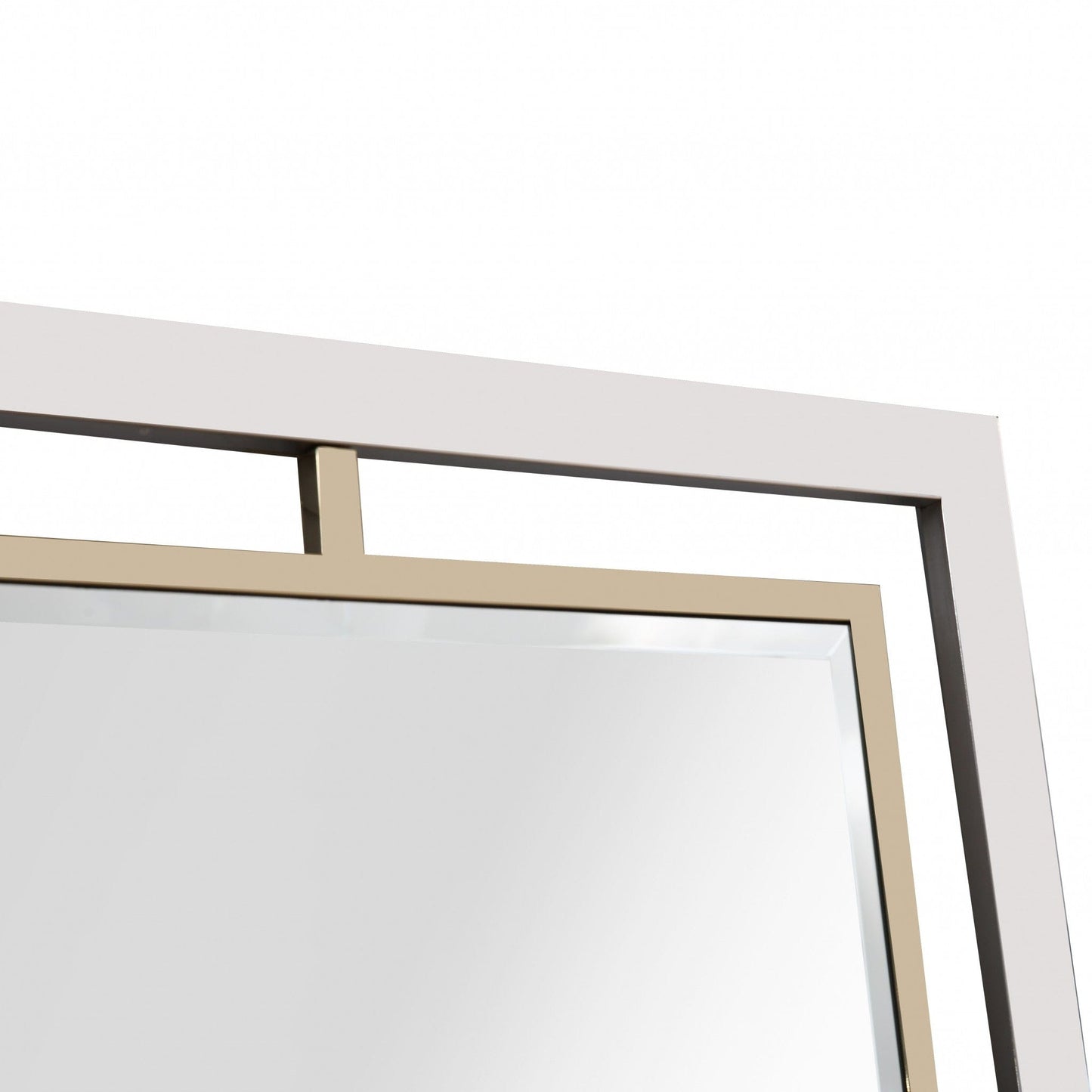 Antiqued Gold Finish Mirror