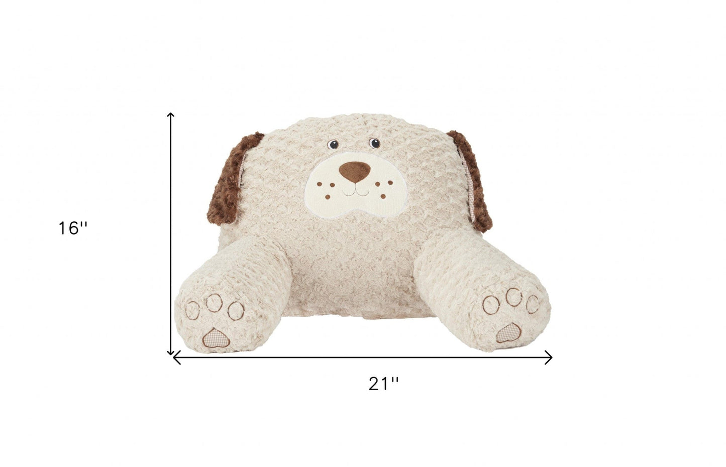 Beige 21" X 16" Novelty Polyester Throw Pillow