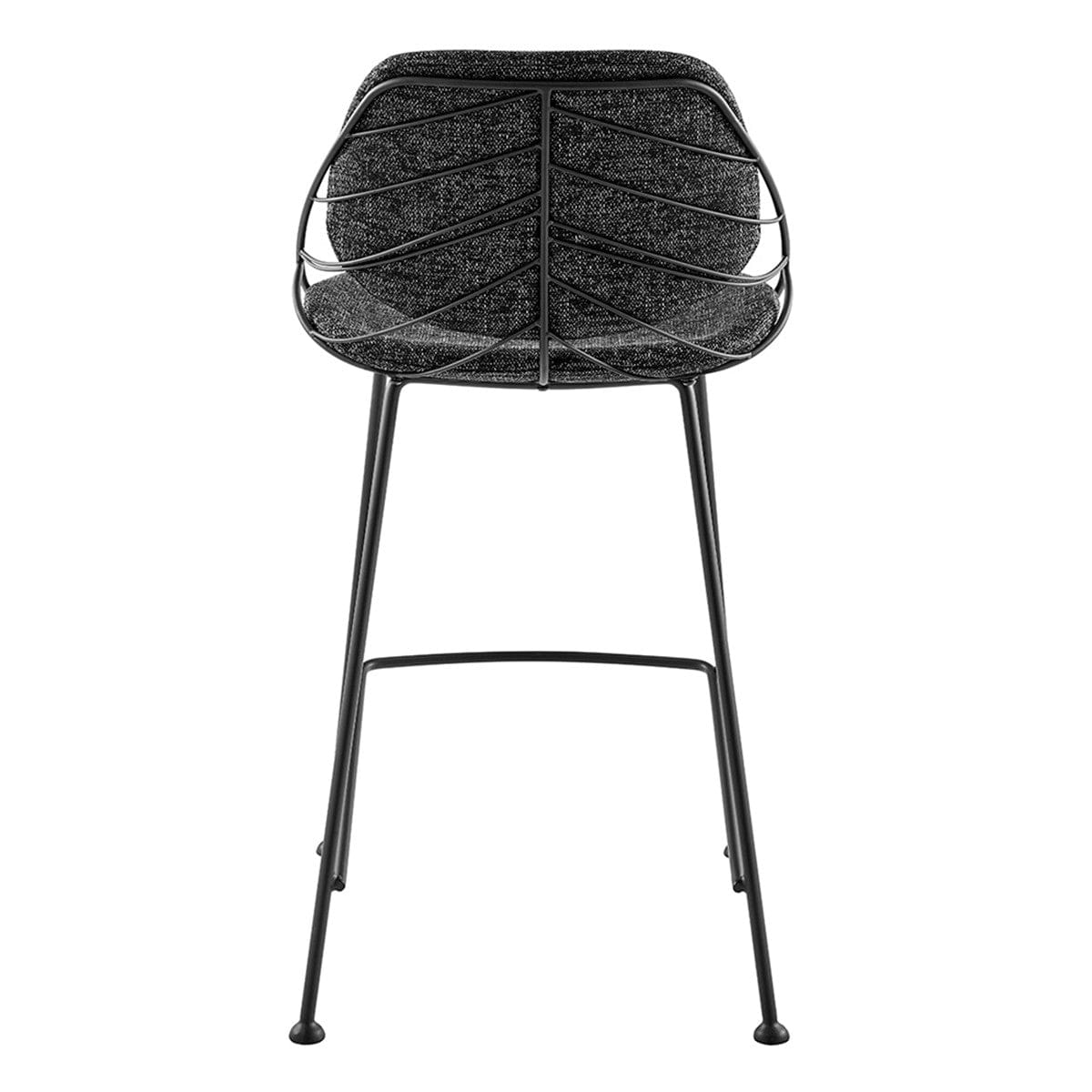 Set of Two Leaf Black Counter Stools