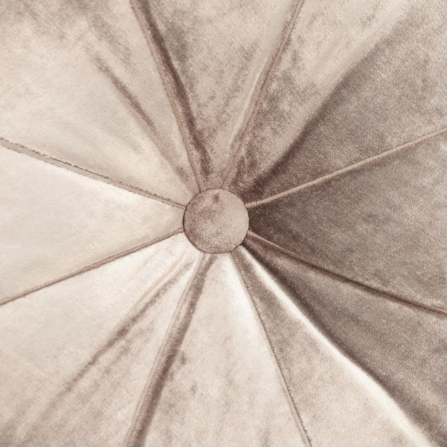 Round Tufted Taupe Velvet Floor Pillow