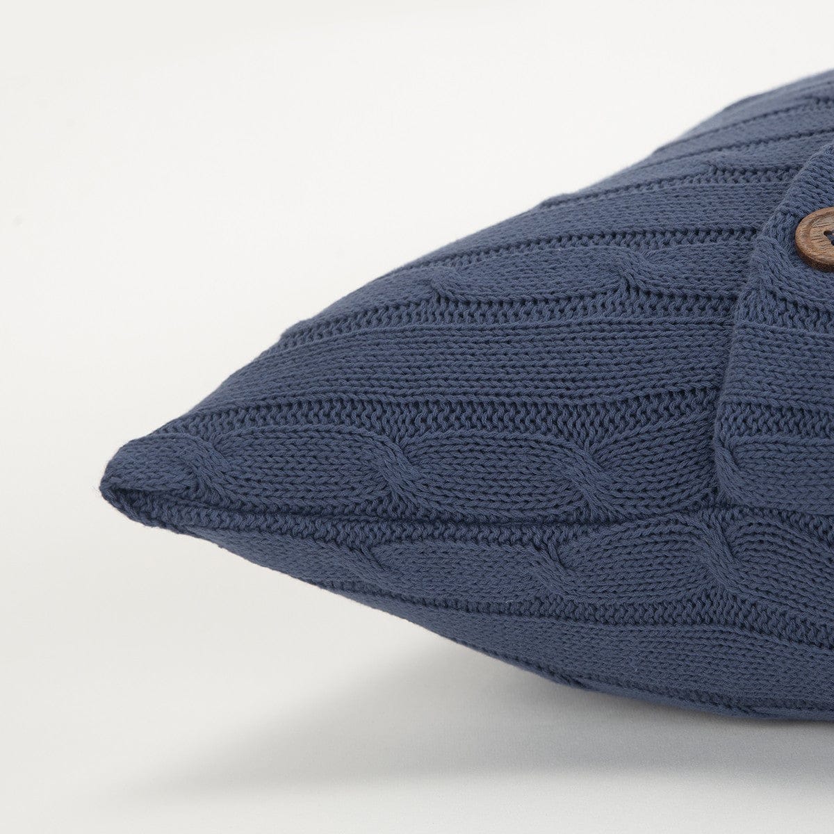 Blue Knit Sweater Stripe Down Throw Pillow