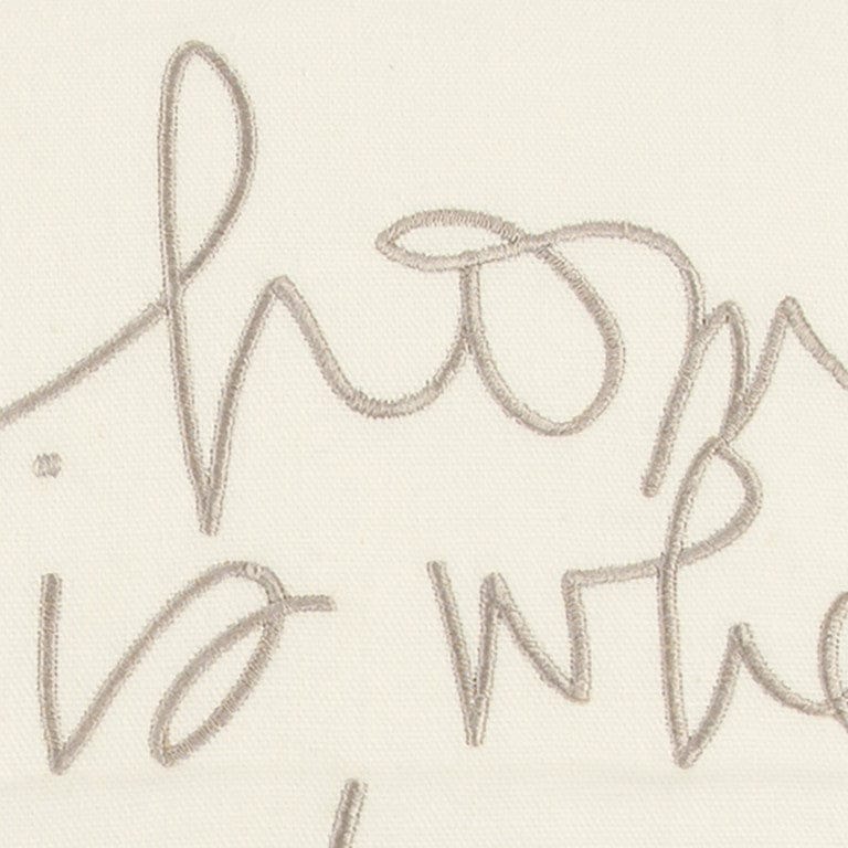 Ivory Home is Where the Heart Is Lumbar Pillow