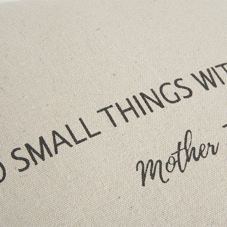 Gray Cream Things With Great Love Throw Pillow